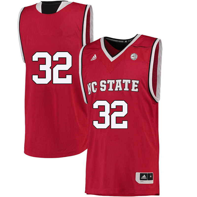 Men #32 Akela Maize NC State Wolfpack College Basketball Jerseys-Red - Click Image to Close